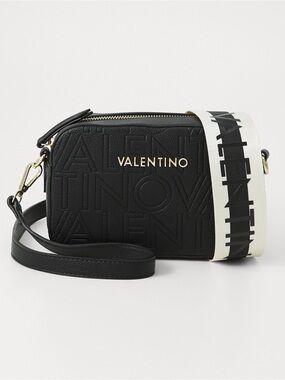 Valentino by Mario Valentino Pansy Nero Logo Camera Bag